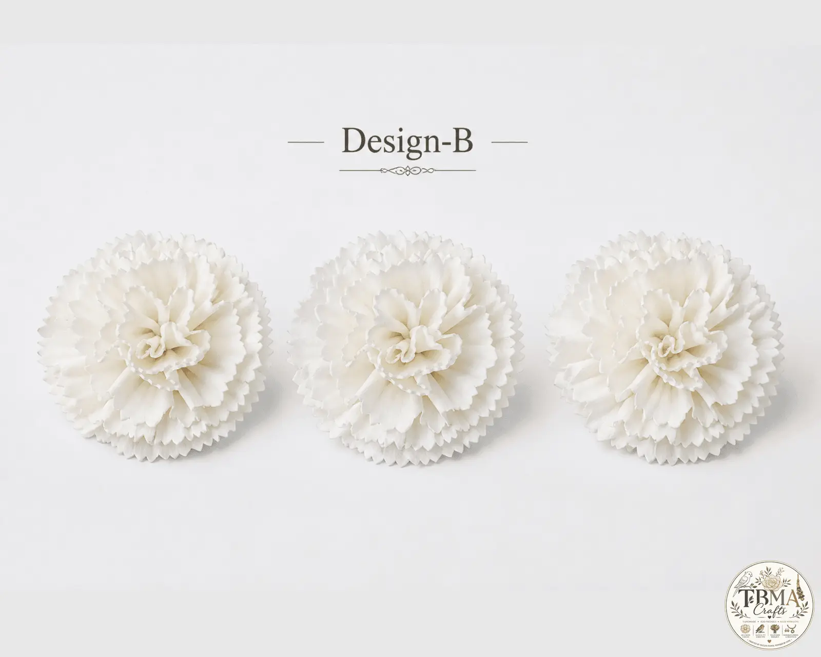 Natural White Handcrafted Sola Wood Flowers Mix & Match Custom Floral Design-B