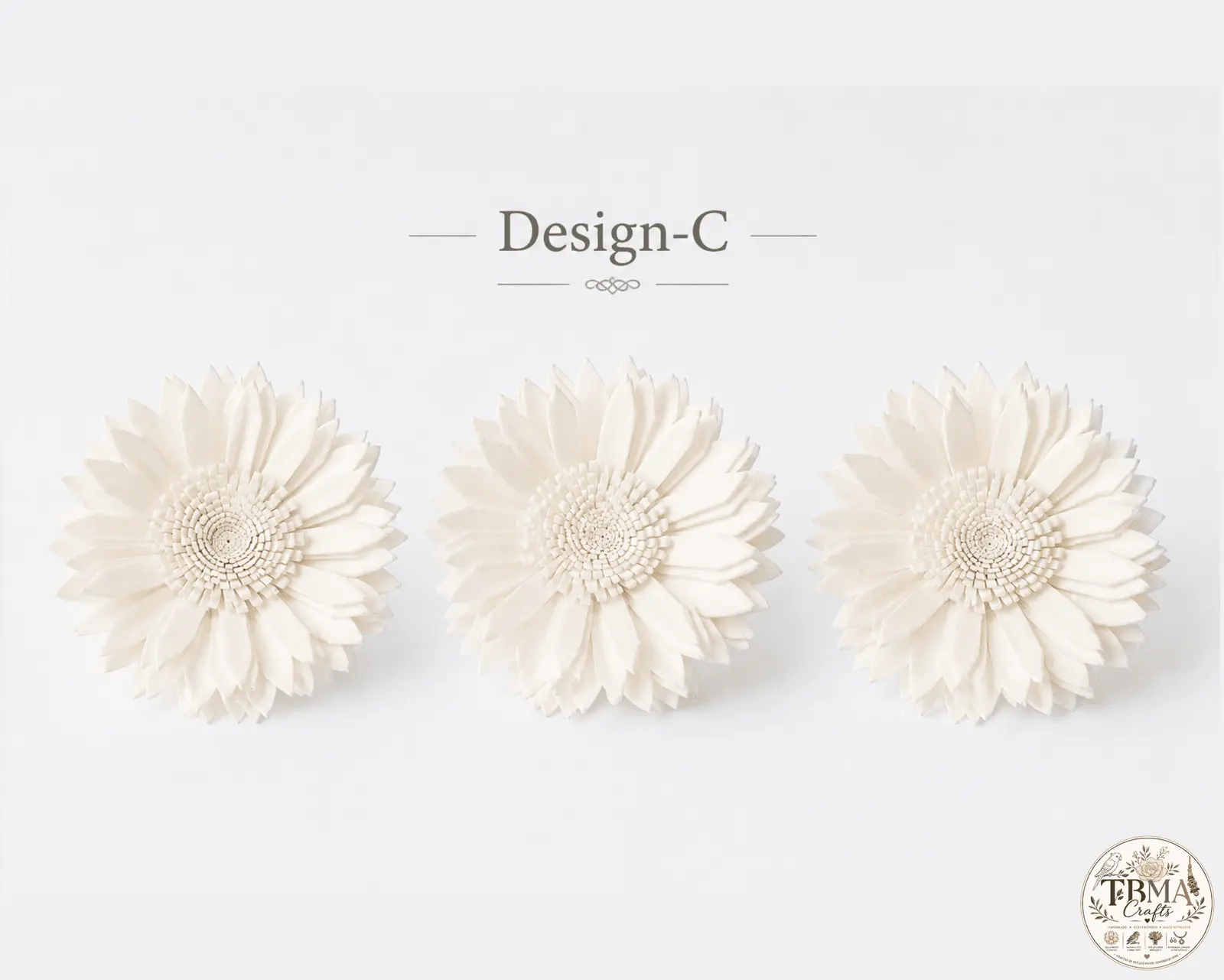 Natural White Handcrafted Sola Wood Flowers Mix & Match Custom Floral Design-C