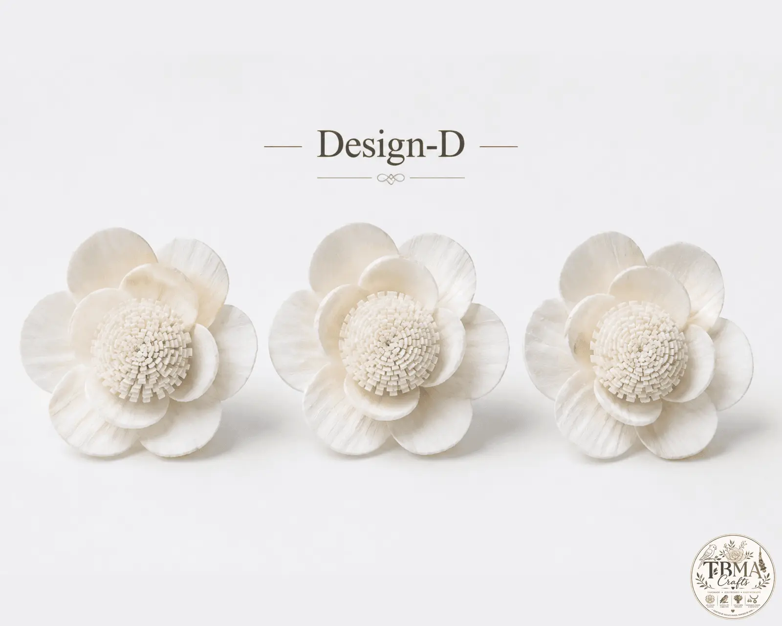 Natural White Handcrafted Sola Wood Flowers Mix & Match Custom Floral Design-D