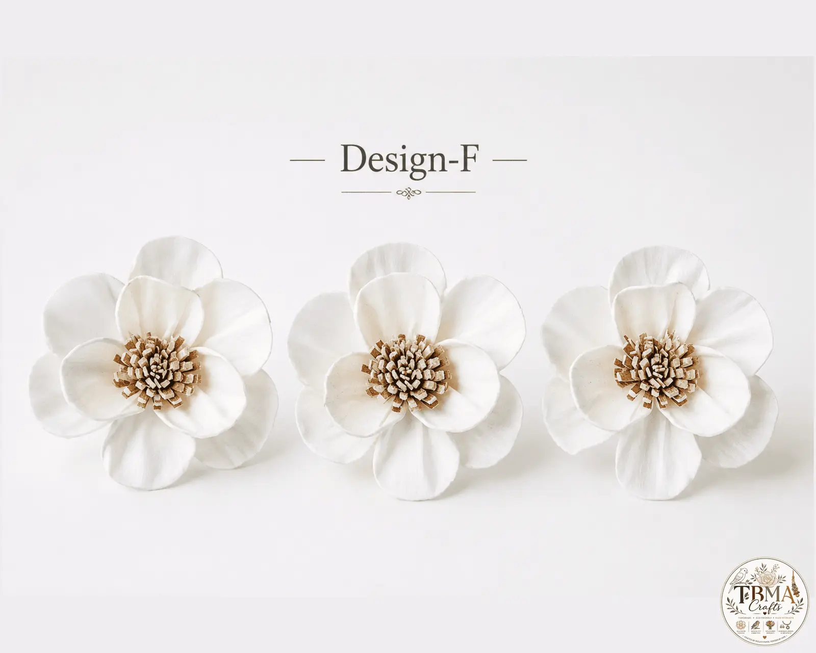 Natural White Handcrafted Sola Wood Flowers Mix & Match Custom Floral Design-F