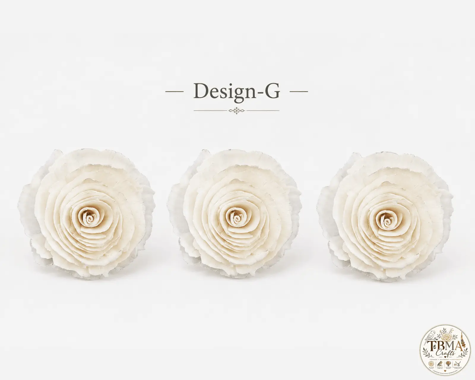 Natural White Handcrafted Sola Wood Flowers Mix & Match Custom Floral Design-G