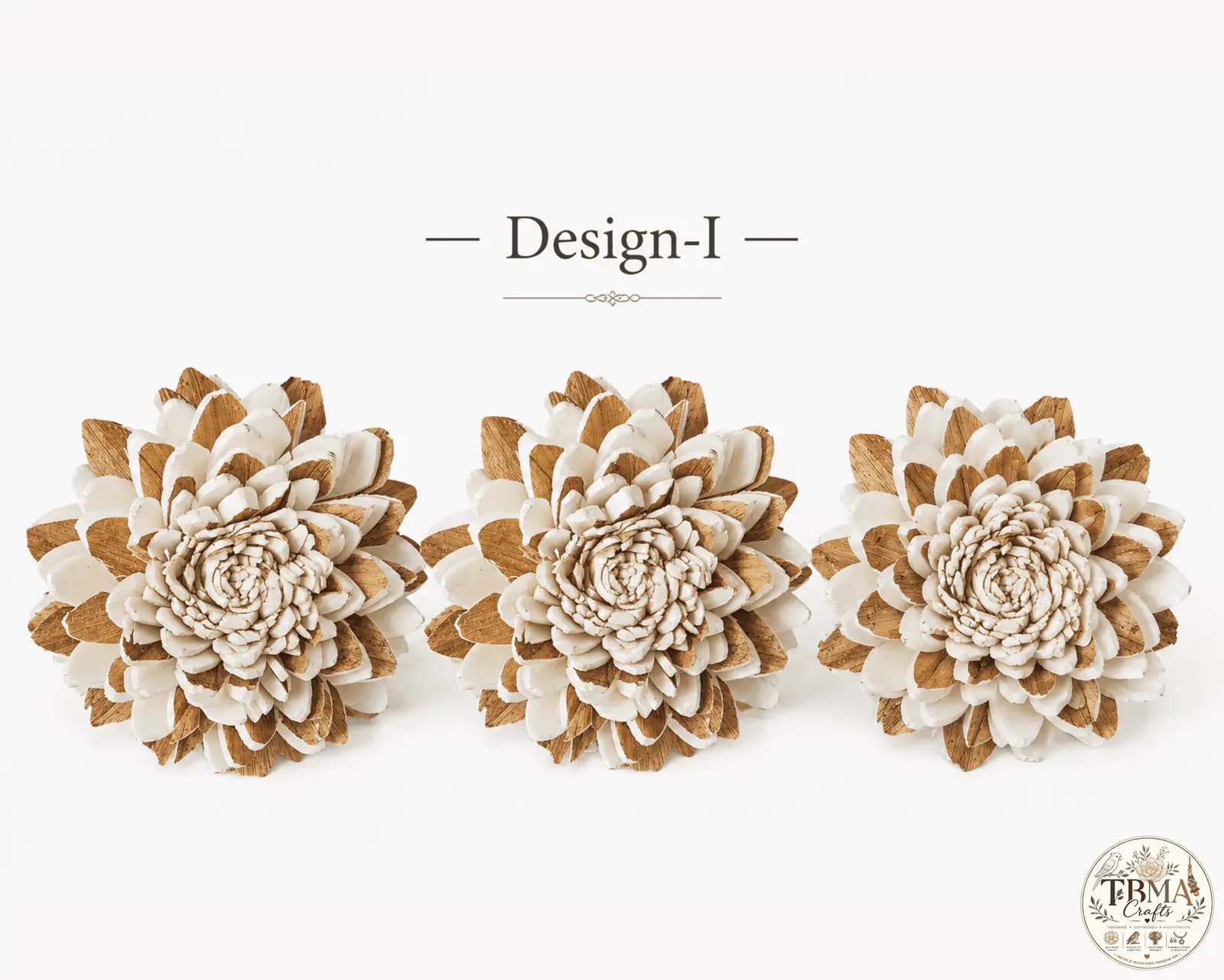Natural White Handcrafted Sola Wood Flowers Mix & Match Custom Floral Design-I