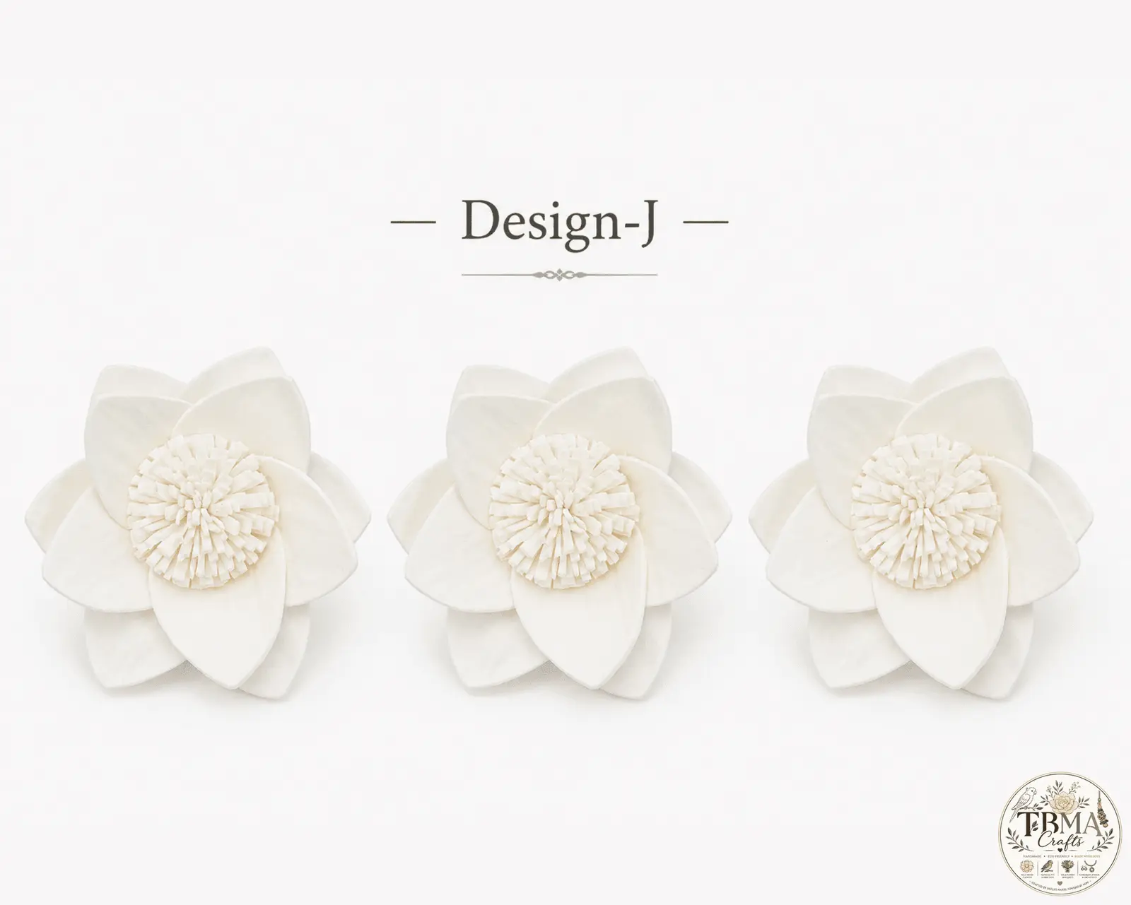 Natural White Handcrafted Sola Wood Flowers Mix & Match Custom Floral Design-J