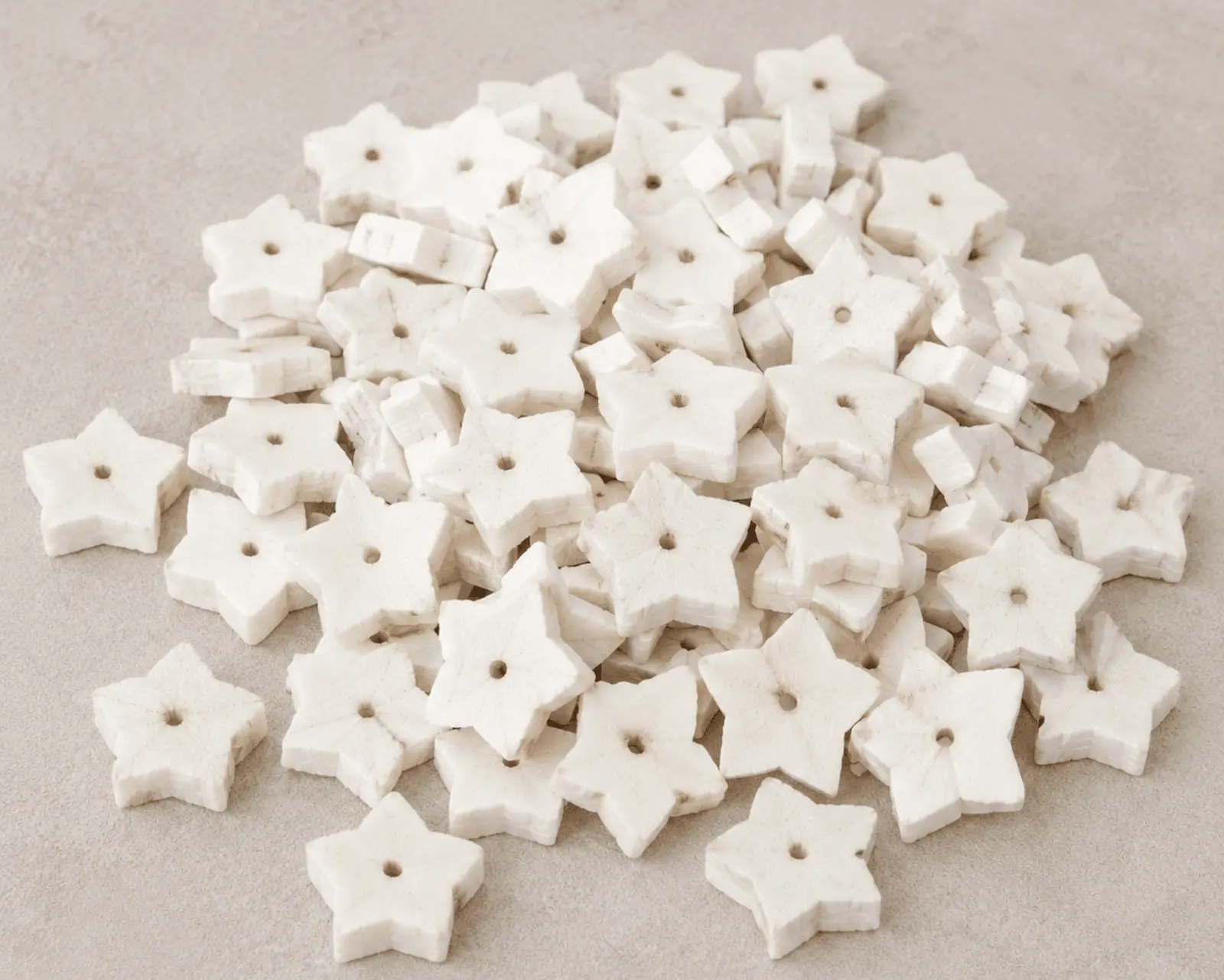 Natural White Sola Wood Stars Eco-Friendly, Soft & Barkless Pet Toy Parts