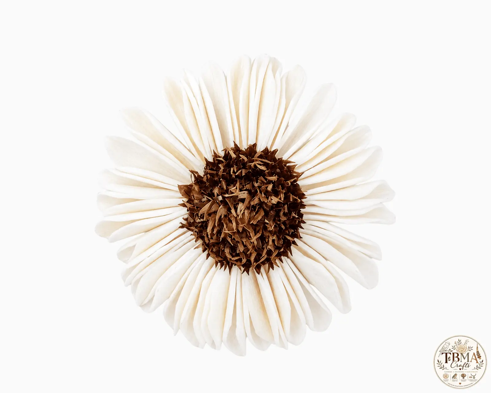 Natural White Sola Wood Sunflowers Eco-Friendly Handmade Floral Beauty