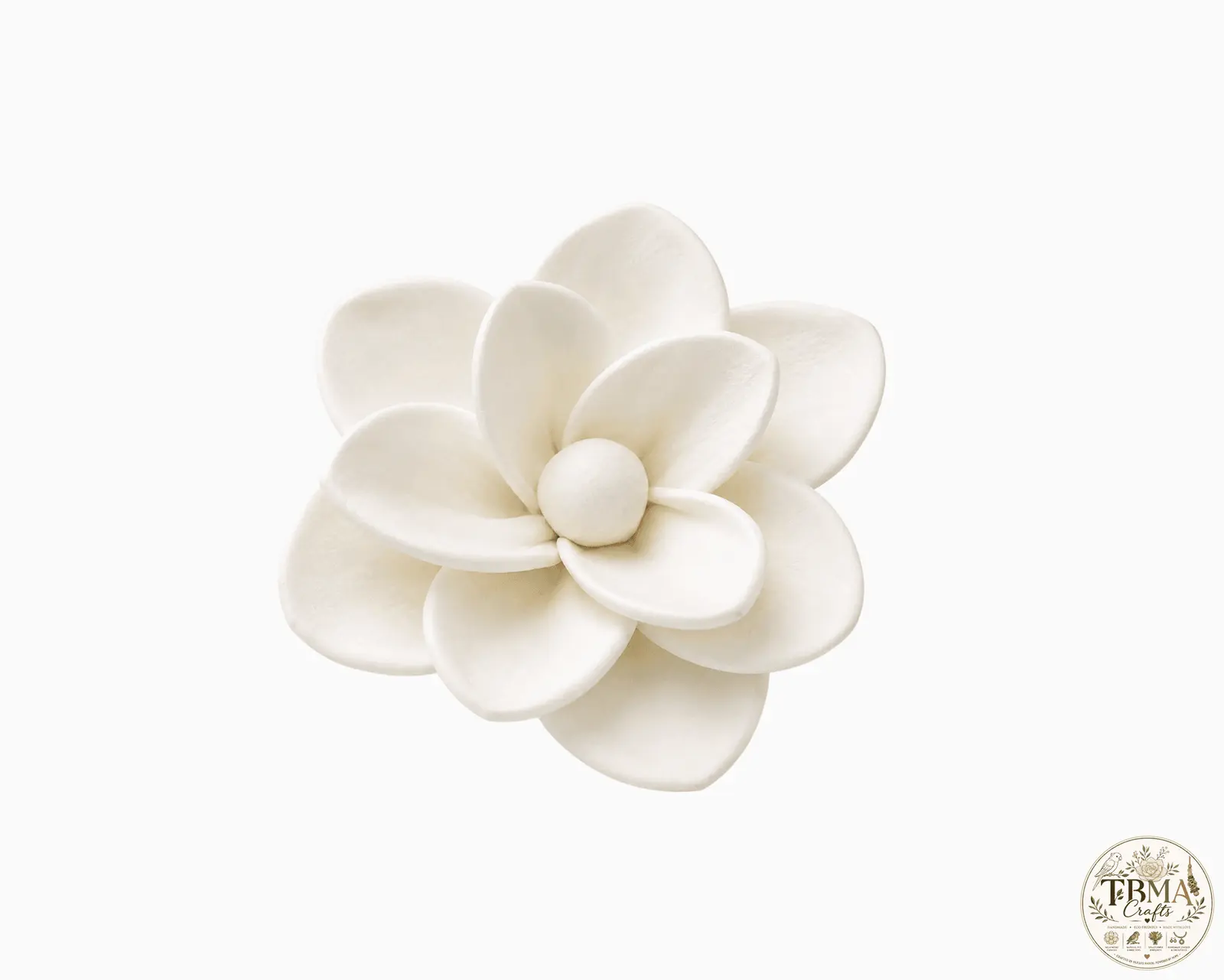 Natural White Handcrafted Gardenia Style Sola Wood Flowers (Ankhi Model)
