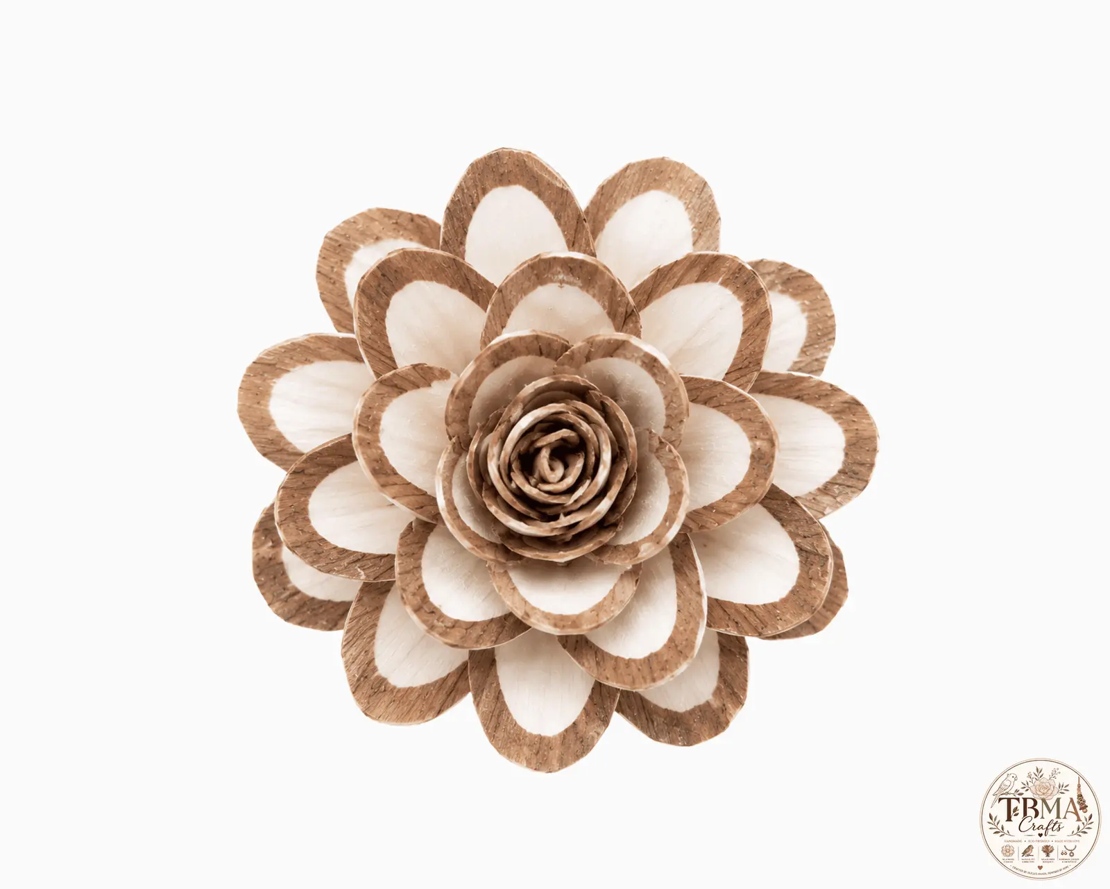 Natural White Handcrafted Sola Wood Flowers Eco-Friendly Artificial Blooms