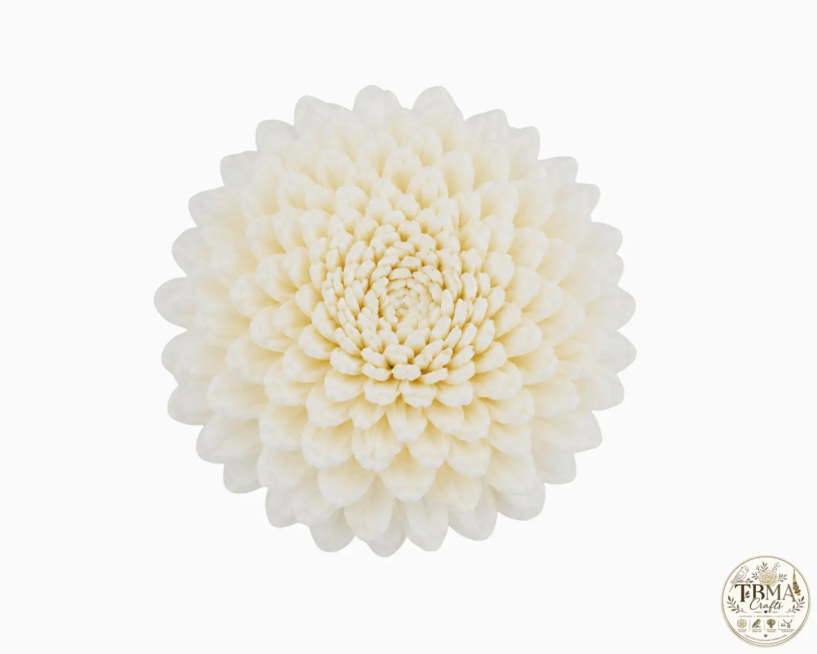 Natural White Sola Wood Flowers Zinnias Eco-Friendly Handmade Craft Supplies